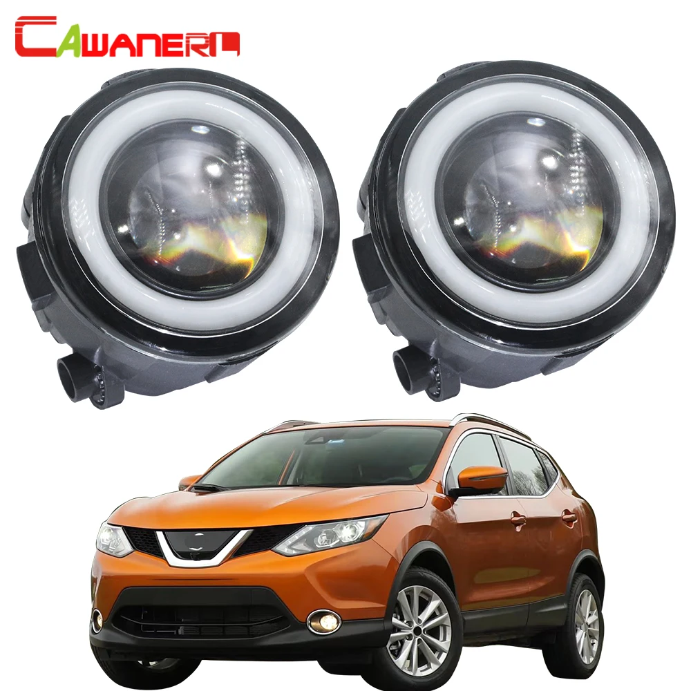 Cawanerl For Nissan Rogue 2010 2011 2012 2013 2014 Car LED Fog Light H11 Angel Eye Daytime Running Light DRL White 12V 2 Pieces