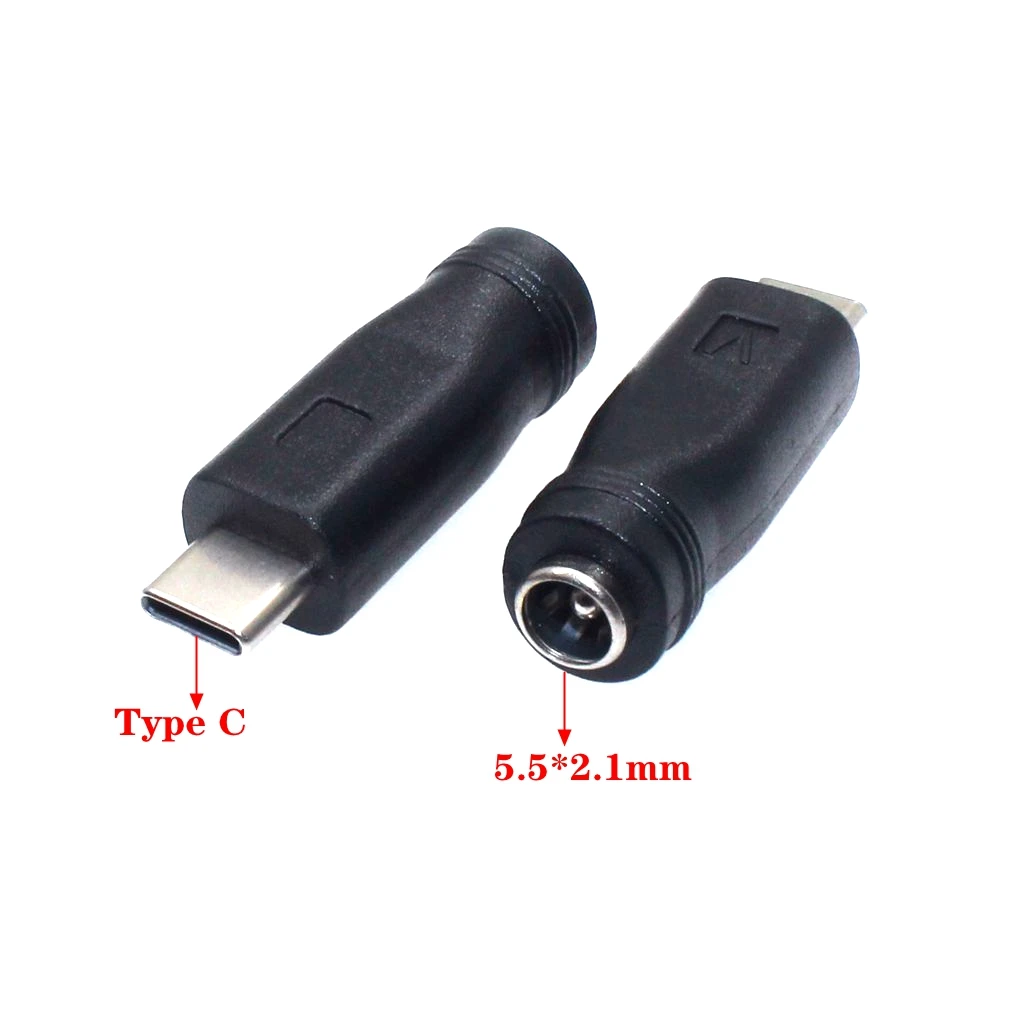 Adaptateur de connecteur d'alimentation micro USB droit, prise d'alimentation, USB 5.5, type C, mini USB, 5V DC, 2.1x3.1mm, 5.5x2.1mm, lot de 2 pièces