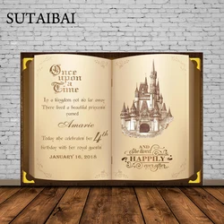 Photography Background Fairytale Book Once Upon A Time Castle Princess Baby Shower Birthday Party Backdrop Photo Studio