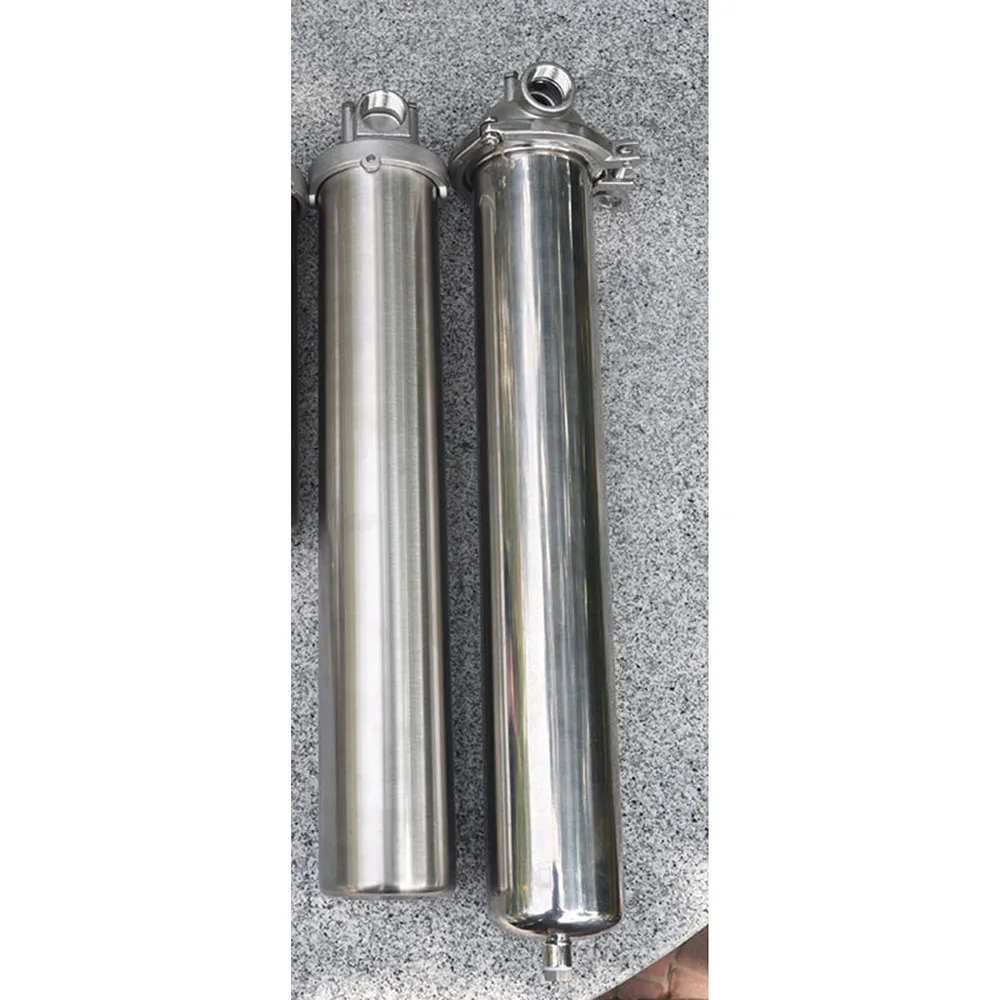 

Front Filter SS304 Stainless Steel Well Water Tap Pipe Central Water Purifier Pre-filter 20" DN15/DN20 with Drain Outlet