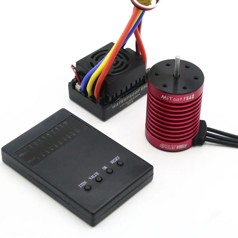 1:10 RC Car Part Waterproof F540 3000KV 3300KV 3930KV 4370KV Brushless Motor W/60A ESC For RC 1/10 Truck Buggy