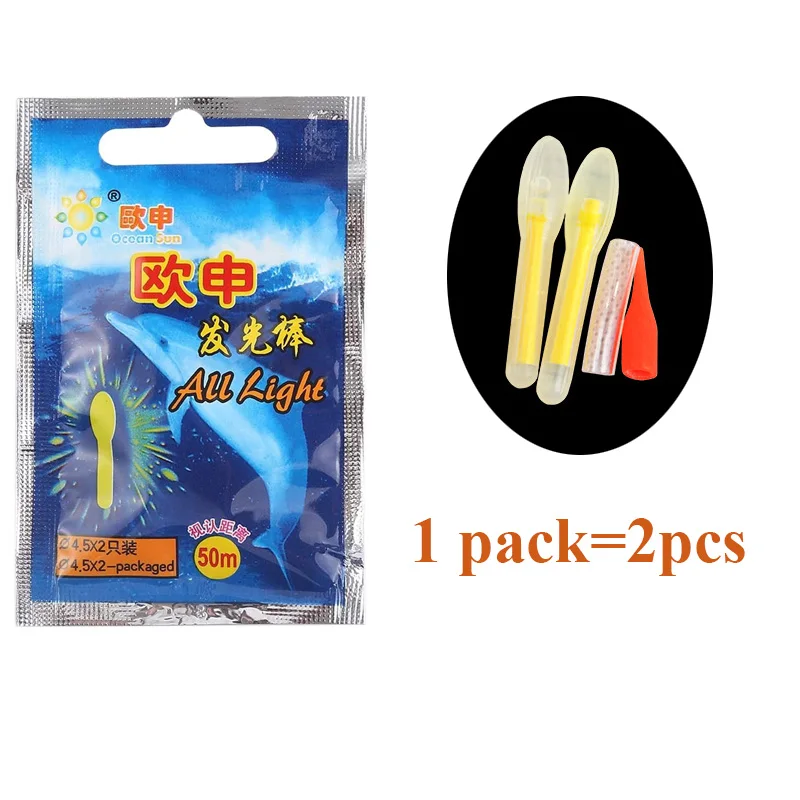 10PCS/5Bags Fishing Float Light Stick Bulb Shape Fluorescent Lightstick Night Fishing Glow Sticks for Bobbers Rod Bell Alarm