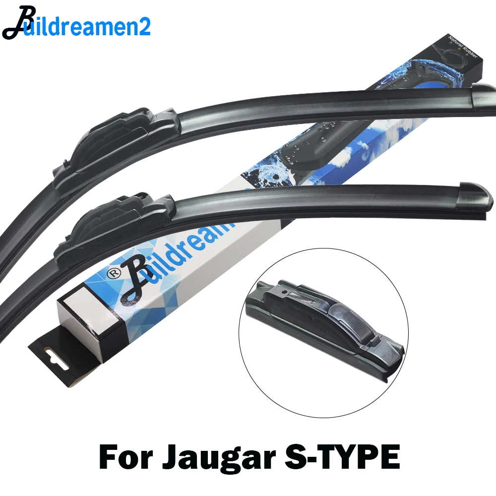 

Buildreamen2 2 Pieces Car Styling Wiper Blade Front Windscreen Wiper For Jaugar S-TYPE Saloon Fit Hook Arms 1999-2008