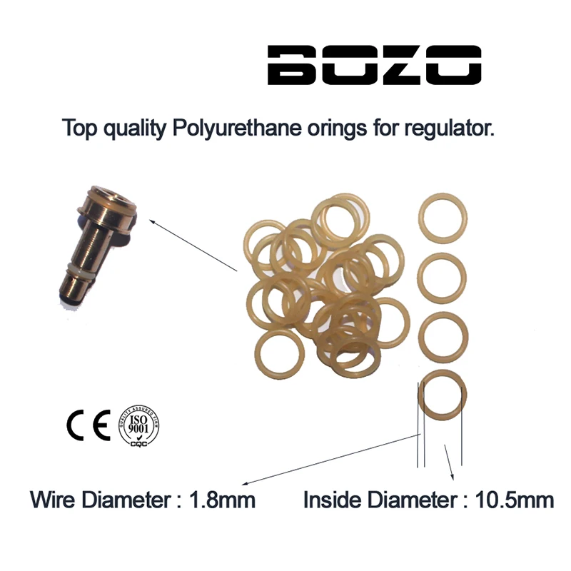 HPA Air Tank Regulator O-Rings Washer High Quality Polyurethane Orings Gasket Backup Replace 10bags/25bags