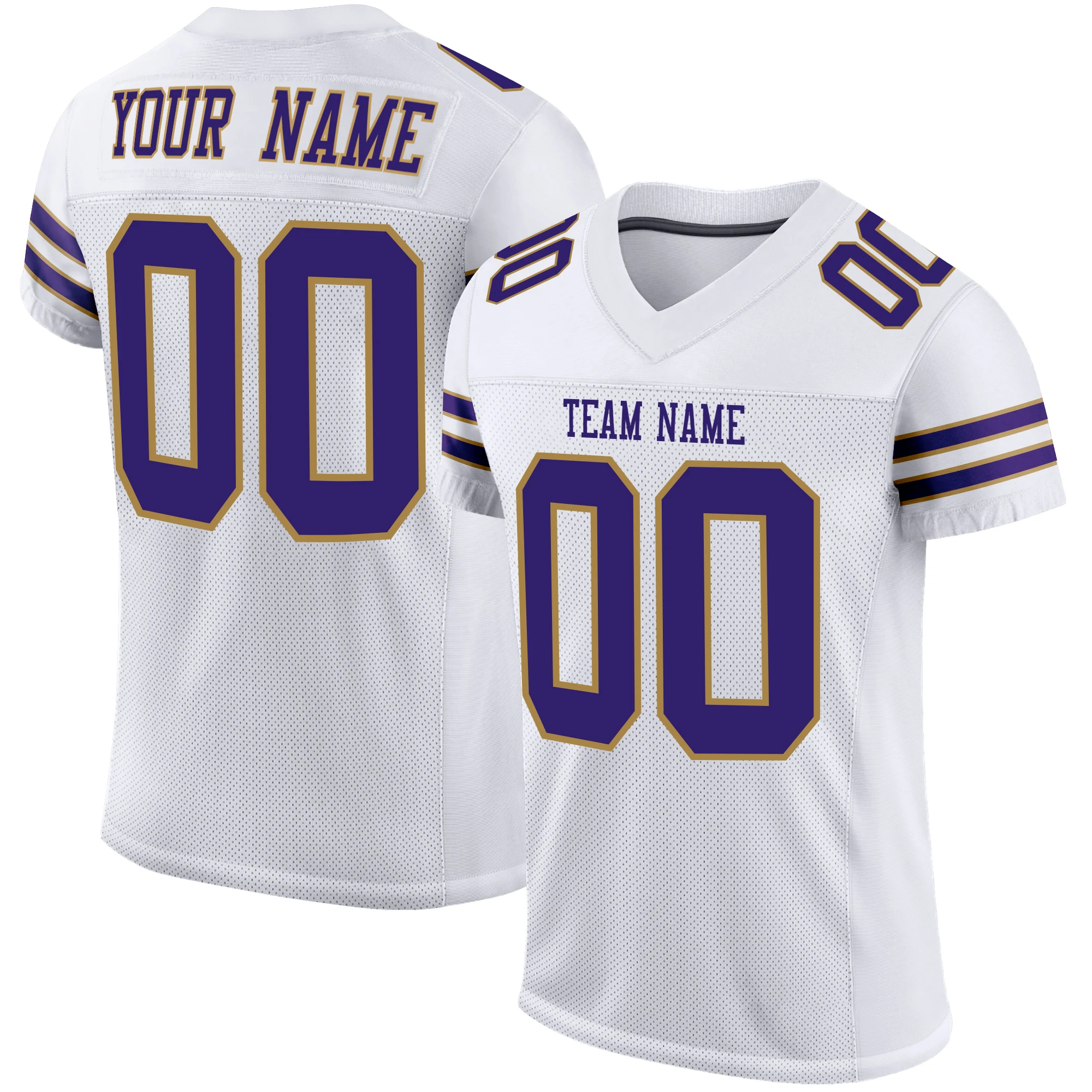 Custom Football Jersey Design Your Own Team Name&Number Embroidered Breathable Absorbent Sportswear for Male/Female/Kids