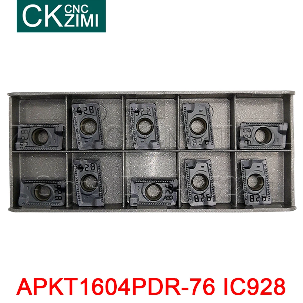 10 قطعة APKT1604PDR-76 IC928 كربيد شفرة إدراج الطحن إدراج APMT1604 160408pder متوازي أضلاع ل المس ، الفولاذ المقاوم للصدأ ، الحديد الزهر