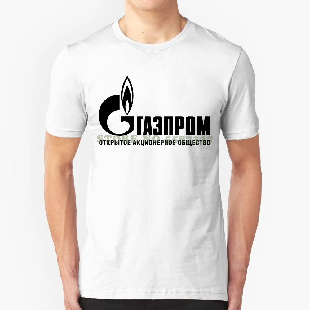 Logo Seven Sisters Oil Giant Gazprom T Shirt Cotton Lycra Top Fashion Brand T Shirt Men New High Quality Tshirt Loose Tops