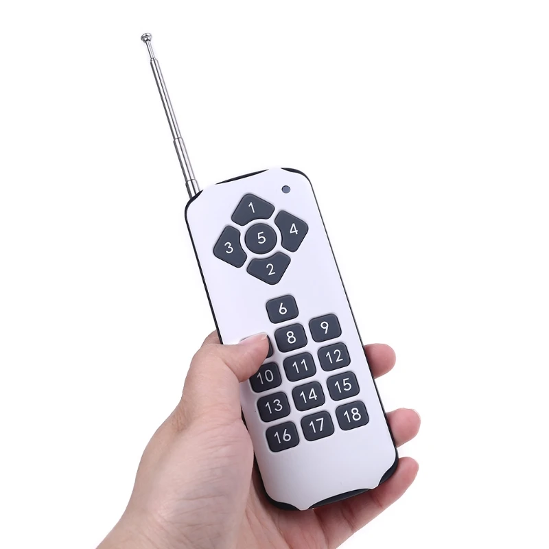 

18CH Channel RF ASK Remote Control 433MHz 18 Keys High Power Wireless Transmitter for Switch Alarm T21A