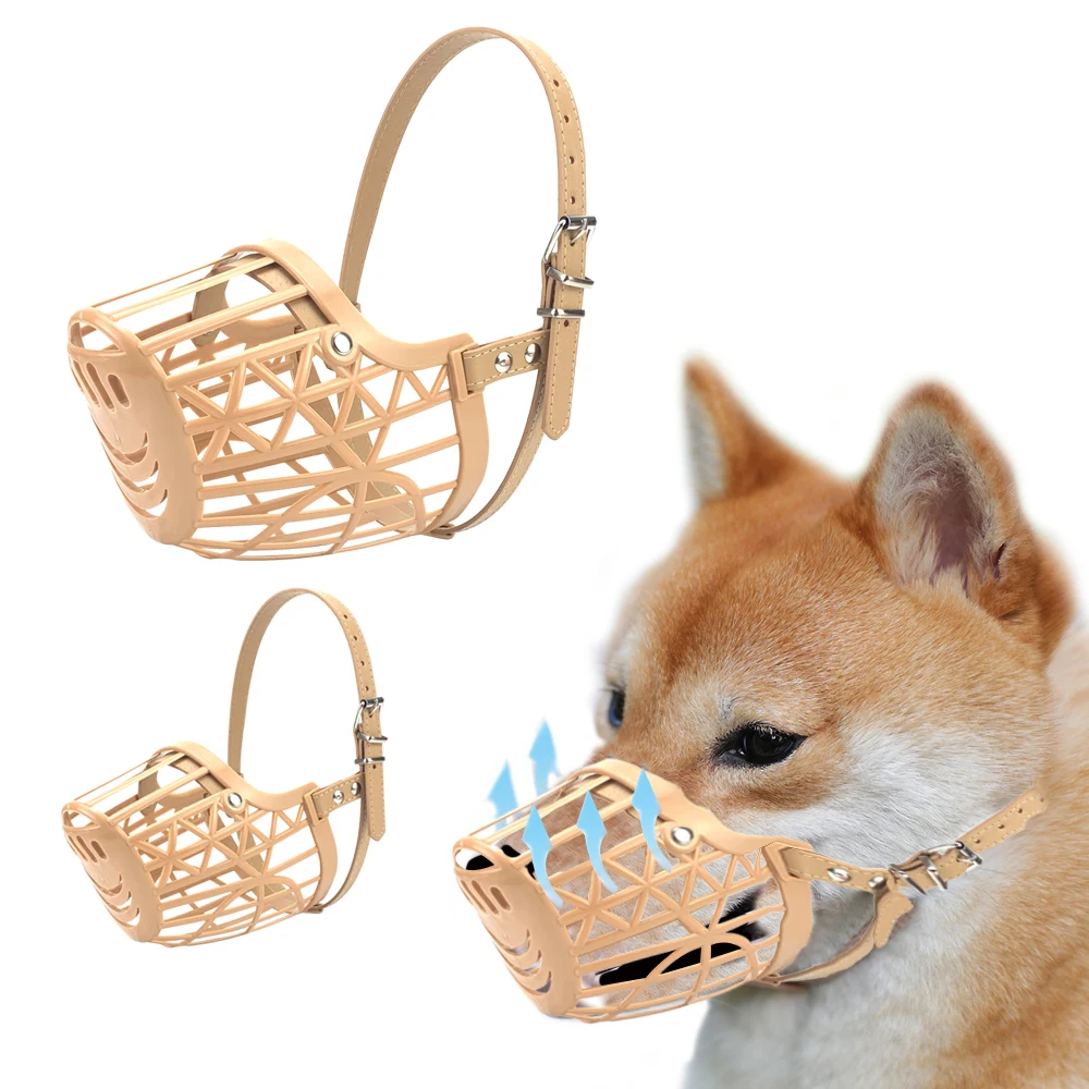 

3 Size Pet Ant-Bite Dog Mask Ajustable Dog Muzzle Plastic Strong Dog Mouth Mask For Puppy Cat Pet Anti-biteing Muzzle Basket