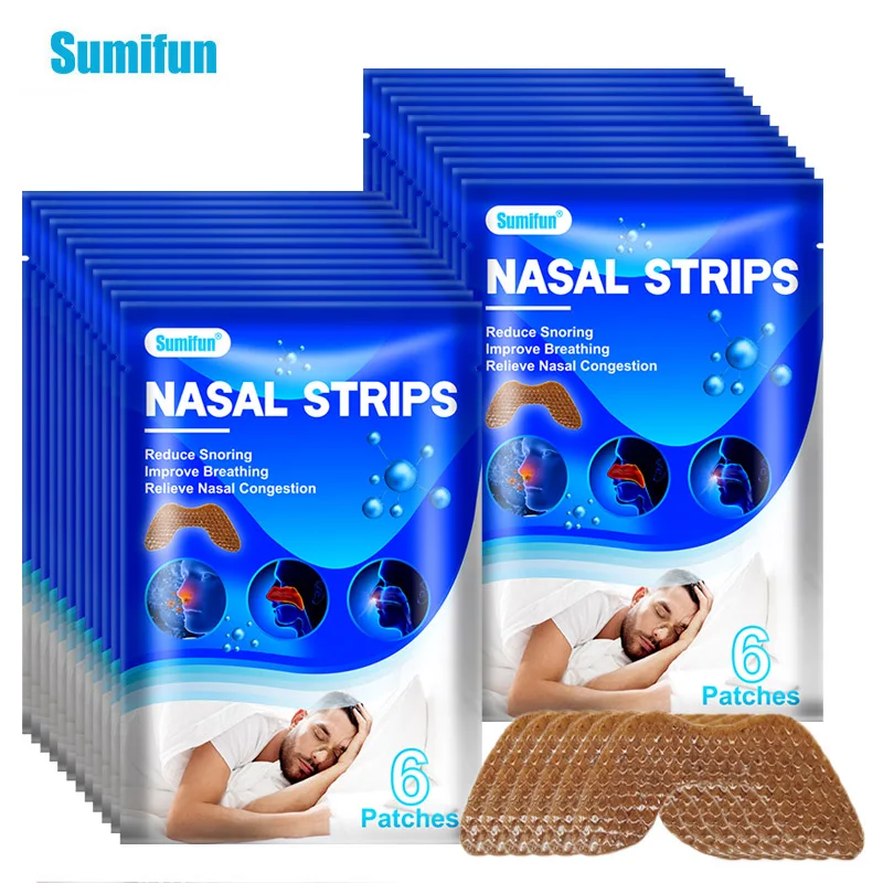 

6-120Pc Sumifun Nose Strips Treat Rhinitis Sinusitis Nasal Congestion Sticker Stop Snoring Breathing Smoothly Help Sleep Plaster