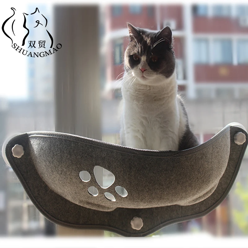 

SHUANGMAO Pet Cat Hammock Beds Sunny Window Lounger Suction Hammocks Cats House shelf Comfortable Warm Ferret Pet Bed Supplies