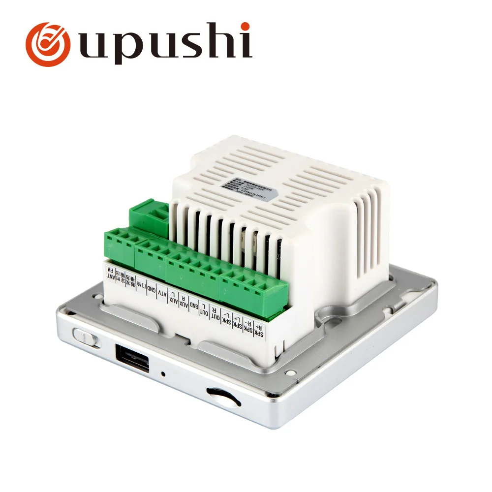 Oupushi bluetooth in wall receiver 2.8inch  in wall aduio amplifier with 3 inch waterproof ceiling speaker bathroom sound system