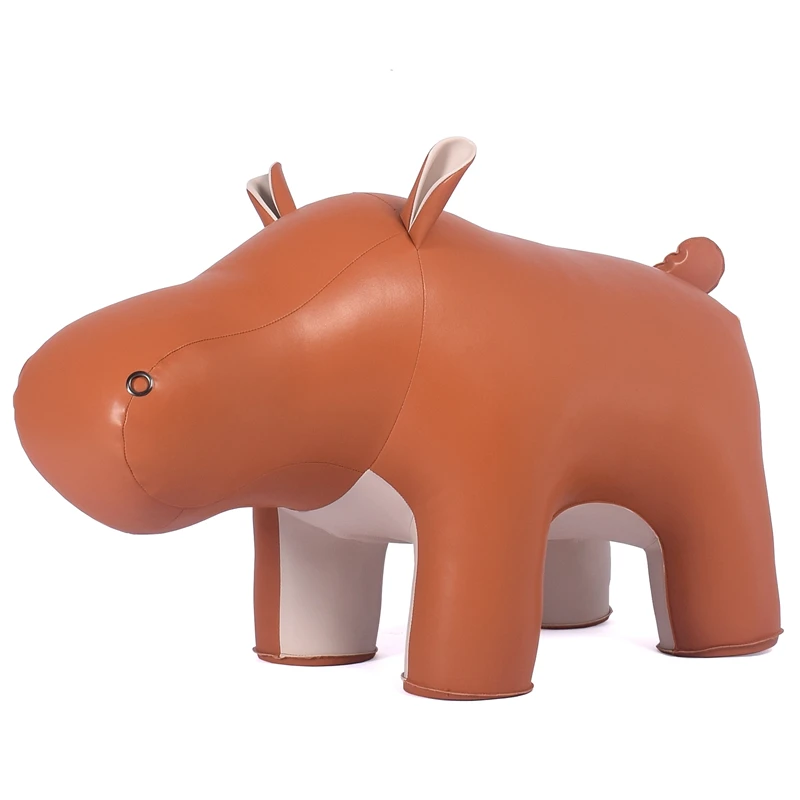 LARGE HIPPO STOOL Microfiber Leather Surface A Special Furniture For Your Home Decoration Hippo Stool