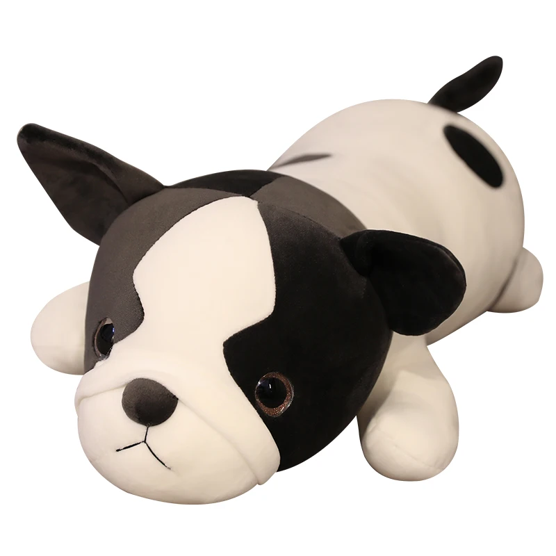 80-120cm tumbado Bulldog francés juguetes de peluche cachorro de perro lindo Animal muñeca suave largo almohada cojín para dormir niños niñas regalo