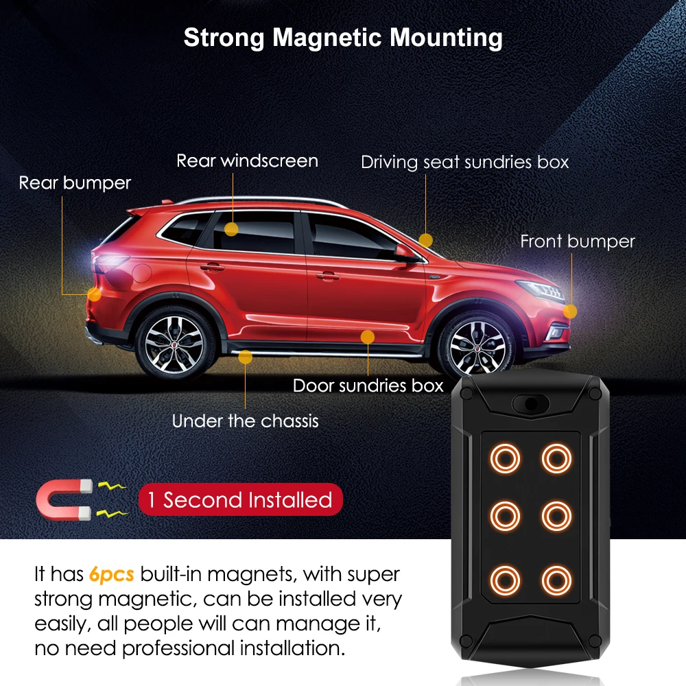 GPS Tracker Car MiCODUS ML500 Temperature Voice Monitor 5000mAh 90 Days Standby Magnet Vehicle Tracker GPS Locator Free Web APP