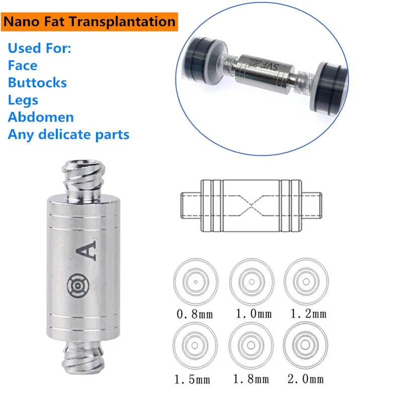 

Nano Fat Transfer Liposuction Cannula Nano Fat Filter Adapter Liposuction Filtration Equipment