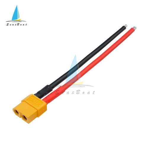 Imagen 2 del producto 1 Uds XT60 conector macho hembra con cable de silicona de 10CM 14AWG para Rc Drone coche barco Rc batería Lipo