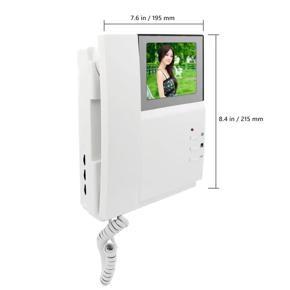 4.3" LCD Video Intercom Doorbell System with Electric Lock outdoor exit Remote Control video door phone system