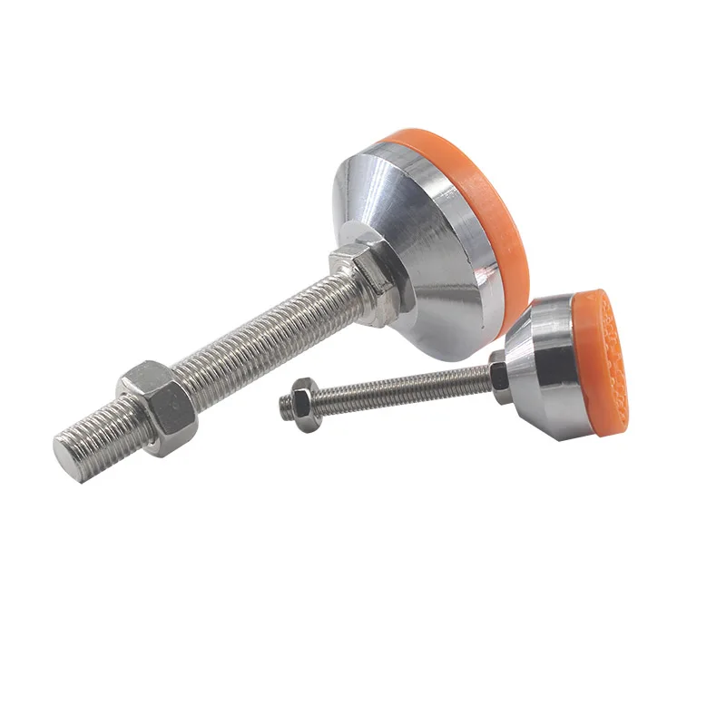 M12/M16/M20 Thread Foot Cup Antiskid 60mm/70mm TPU Base Articulated Feet Steel Adjustable Leveling Foot