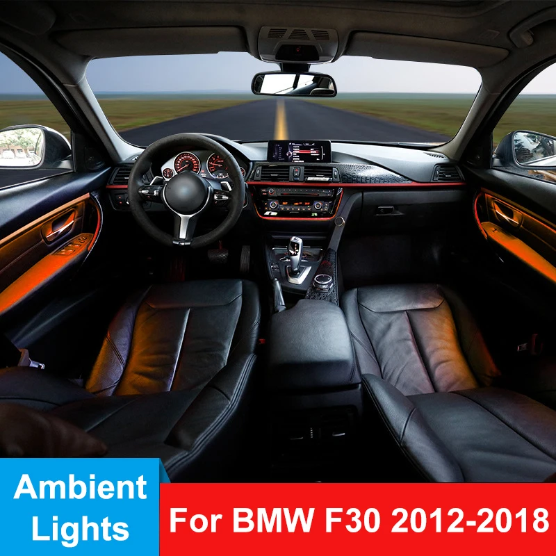 LED Ambient Lights For BMW F30/F31 2012-2018 Interior Door Panel Decorative Trims Lamp Atmosphere Light Lighting Upgrade Kit