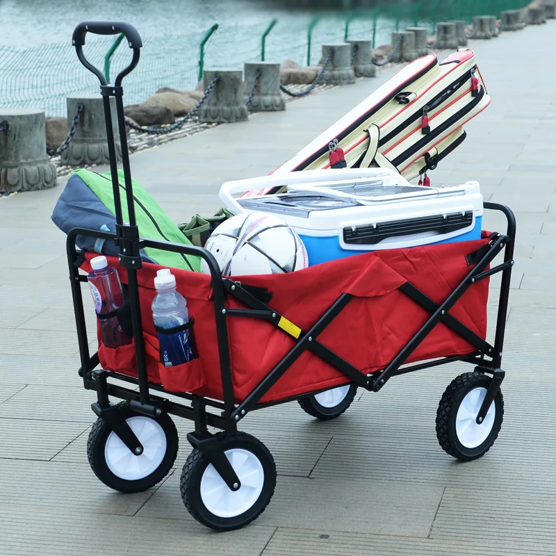 Outdoor Fold Portable Shopping Cart Baby Carriage Camping Wagon