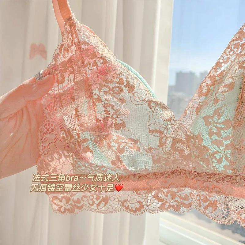 Japanese Lace Seamless Women\'s Underwear Sexy Push-Up Temptation Women\'s Bra French Comfortable Lace Inner Wear Women\'s Bra