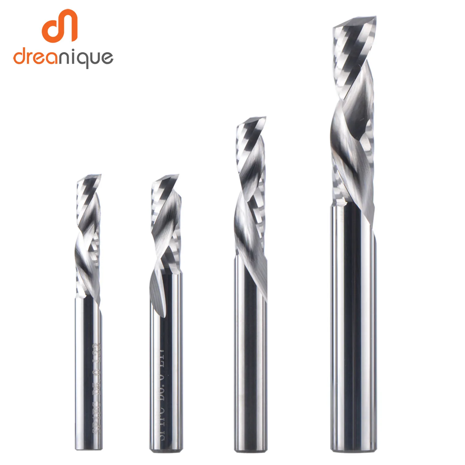 Milling cutter woodwork UP & DOWN Cut 1 Flutes Spiral Carbide Milling Tool, CNC Router, Compression Wood End Mill Cutter Bits