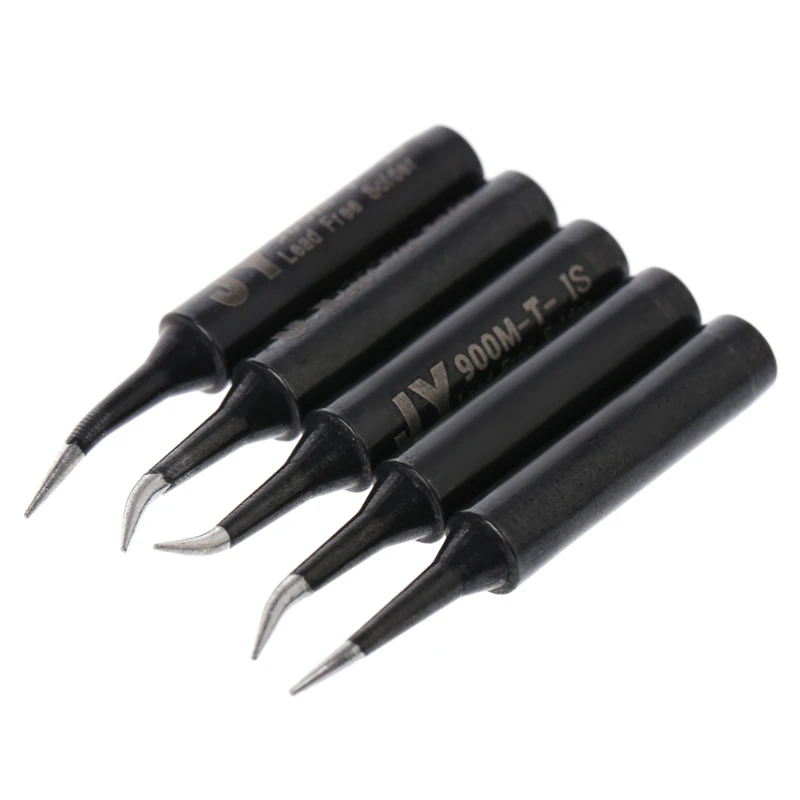 

5 Pcs Solder Soldering Iron Tip 900M-T-SI Lead Free For Hakko Saike 936 852d+ 909D