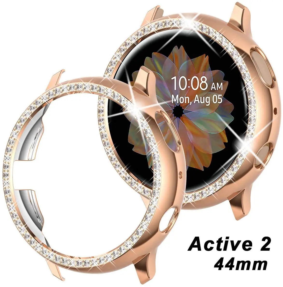 Active 2 Case Diamond PC Cover Case For Samsung Galaxy Watch active 2 40mm 44mm Screen Protector Bumper For Samsung Active 2