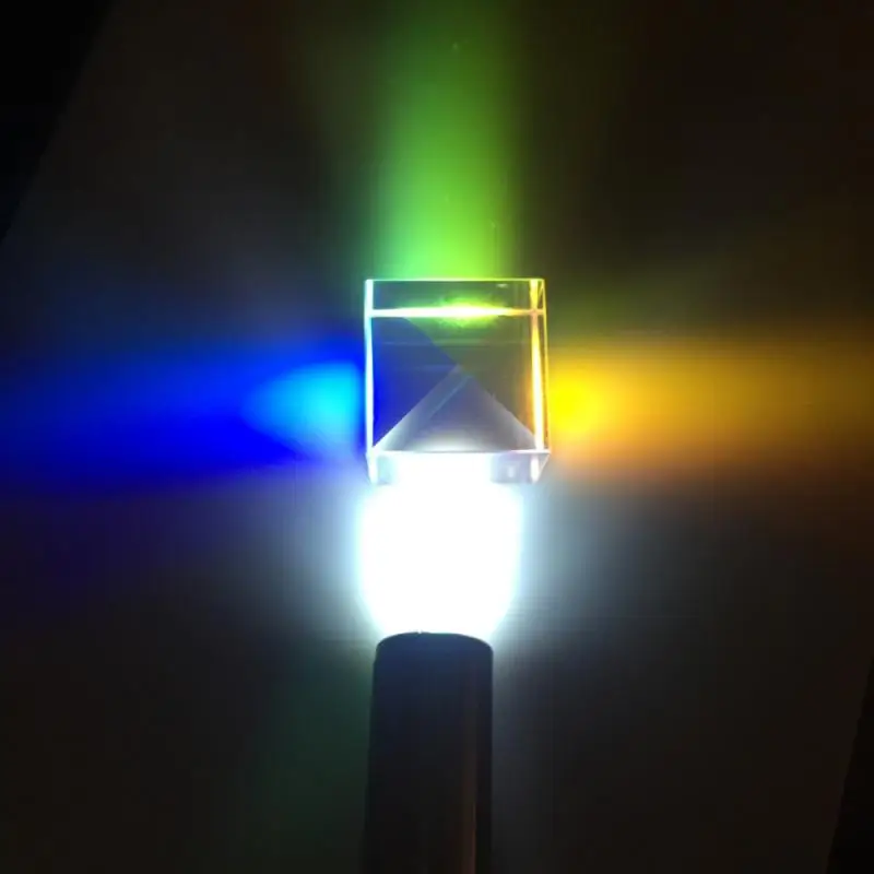 20*20*17mm Cube Color Prism Crystal Glass with Light Magical Cube Colour Splitting Prism Creative Photography of Rainbow