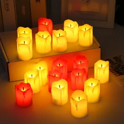 1pcs Led Electronic Black Core Simulation Tears Candle Festival Dinner Wedding Bar Craft Candle Hotel restaurant decoration