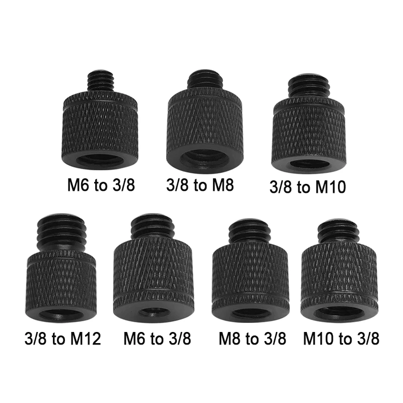 Conversion Screw 3/8 to M6 M8 M10 M12 Screw Photography Accessories Adapter Mount Screw for Tripod Ballhead Live Flash Bracket