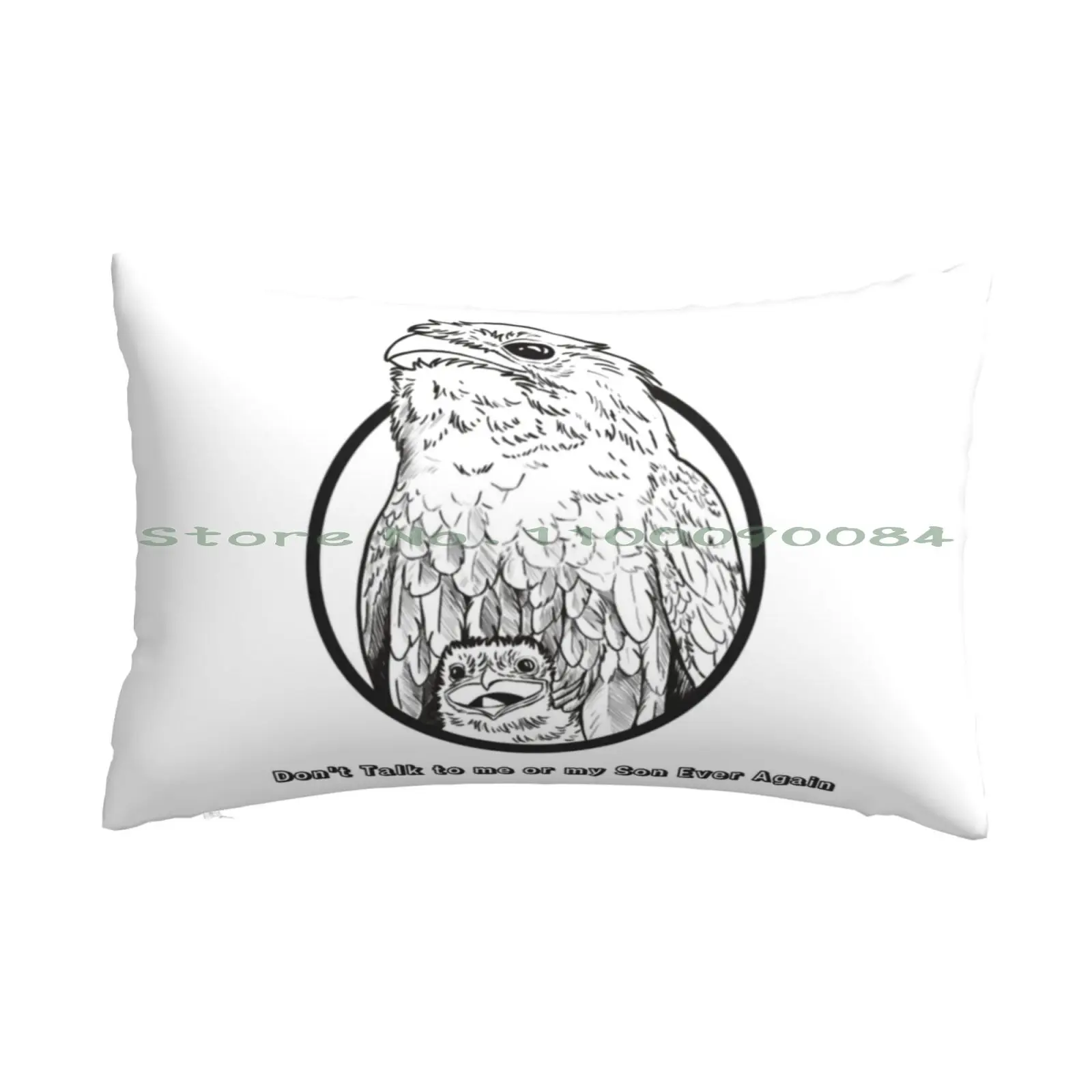 Frogmouth Father And Son Pillow Case 20x30 50*75 Sofa Bedroom Frog Mouth Potoo Bird Nightjar Birds Bird Meme Demon Bird Animal