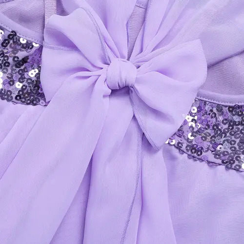 Tulle Princess Ball Gown Teens Ballerina Leotard Dress Kids Girls Gymnastics Ballet Tutu Sequins Top Chiffon Dress Dance Wear - Image 5