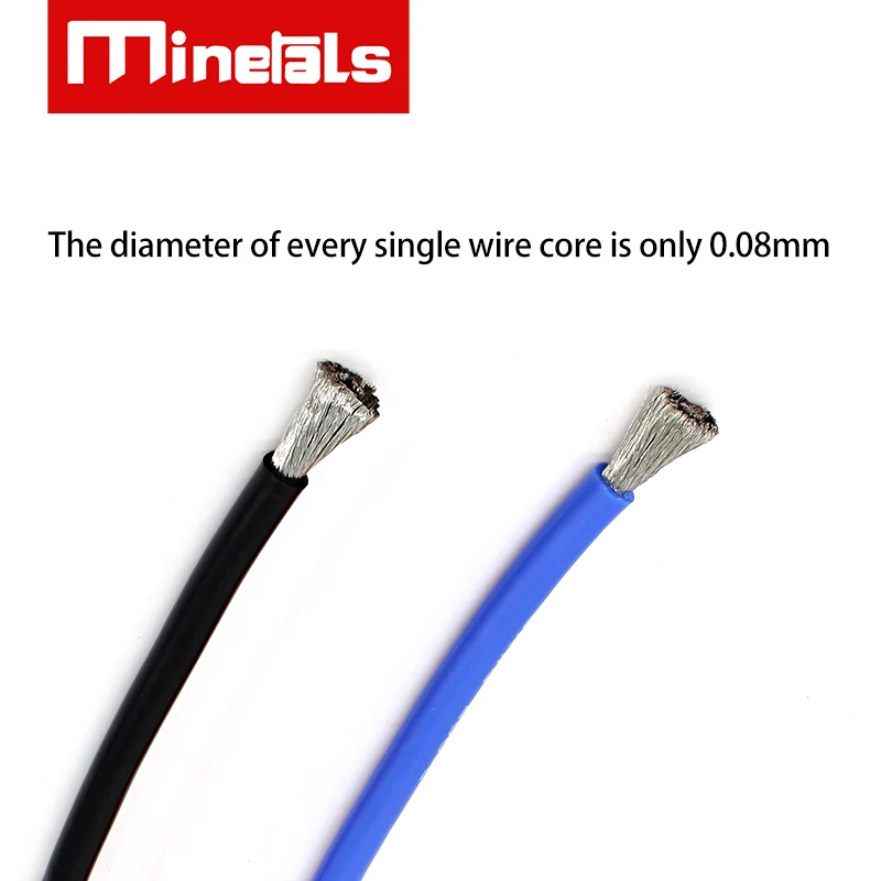 Super Flexible Wires Heat-Resistant 0 2 4 5 6 7 8 10 12 14 16 AWG 0.08mm Ultra-soft Silicone Wire -60℃~200℃ Temperature Cable