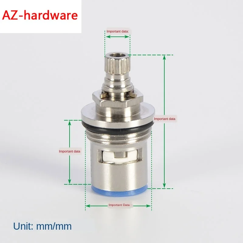 수도꼭지 구리 밸브 코어, 온수 및 냉수, 빠른 개방 삼각형 밸브 스위치, 세라믹 밸브 코어, 구리 헤드 수리 부품