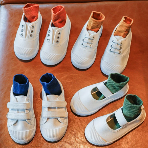 Sapatos para meninos e meninas, sapatos rasos para dança casual macia e respirável com cadarço