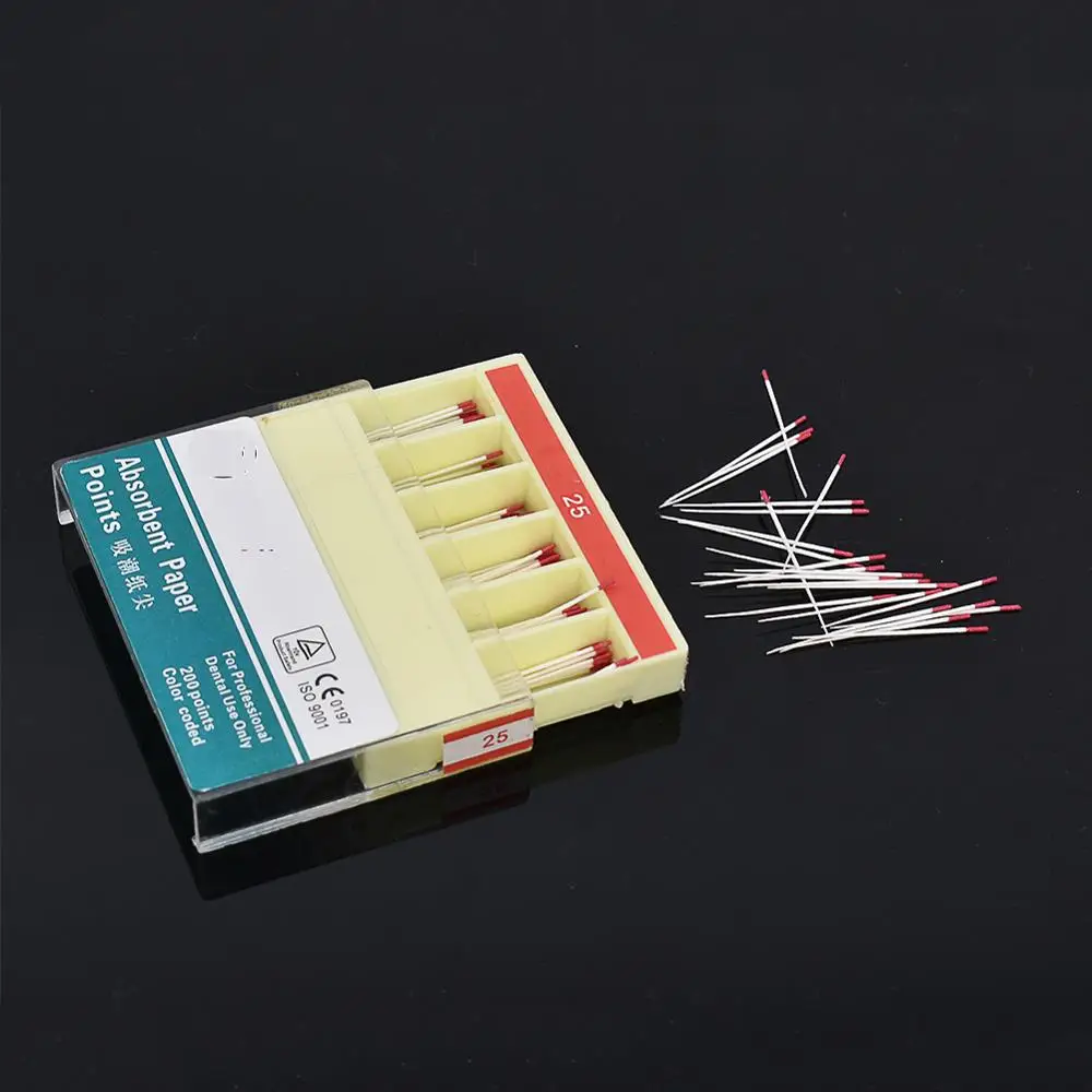 200 sztuk dentystycznych wacików absorbujących, sterylne, różne rozmiary 15-40 #   W stomatologii