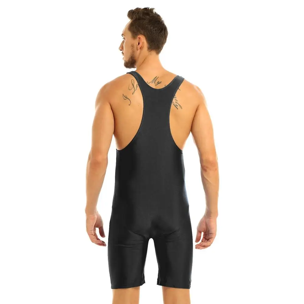 Swimwear Mens Swimsuit Bodysuit Singlet Wrestling Leotard Gymnastics Leotard Bodysuit Bodystocking Boxer Shorts Tight Bodysuit