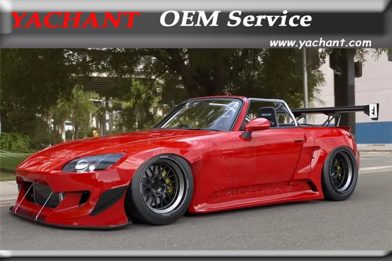 

FRP Fiber Glass Bodykits Fit For 2000-2009 S2000 AP1 AP2 PD RB Style Wide Body Kit Bumper Lip Fender Wing