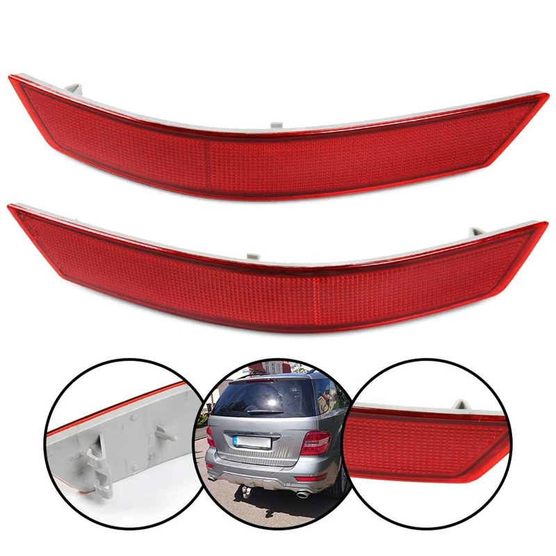 NewRear Bumper Red Light Reflector Lens for Mercedes-Benz ML-Class W164 ML320 ML350 ML 5501648200374 1648201574 image 5