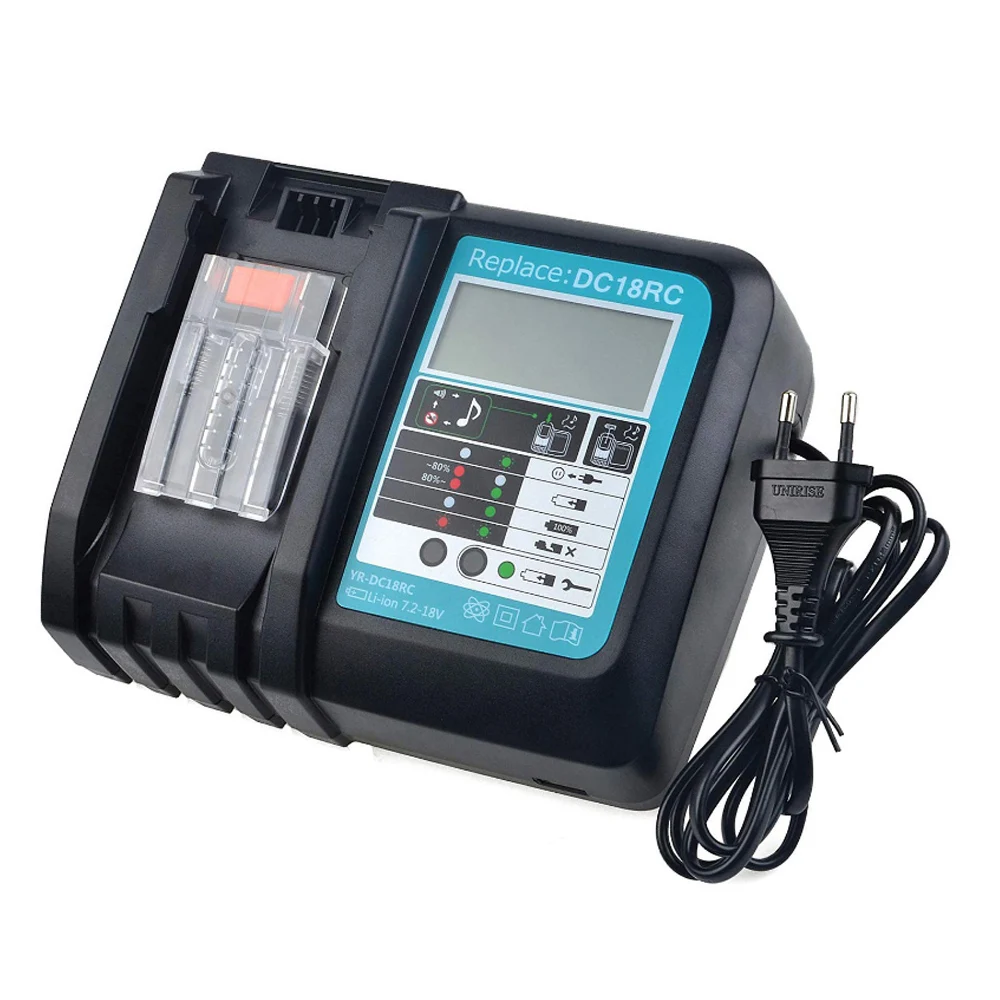 Yakee DC18RC Li-ion Battery Charger For Makita 14.4V 18V Bl1830 Bl1430 Dc18Ra Electric Power DC18Rct 3A 6A Charging