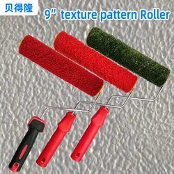 Textura Rolo Escova para Decoração De Parede, Art Paint Pattern, Knurling Artefato, Turf Tapete, Escova De Seda, 9
