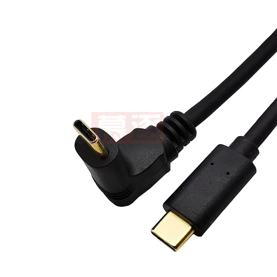 Gold – câble d'extension de données à 90 degrés, USB 0,3, type-c, réversible, mâle à 0,6, 1,8 m, 3,1 m, 1 m, USB-C m