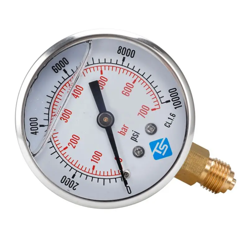 1/4 BSP BTM GLYCERINE FILLED PRESSURE VACUUM COMPOUND GAUGES 68mm DIAL VAC to 10000 PSI BTM