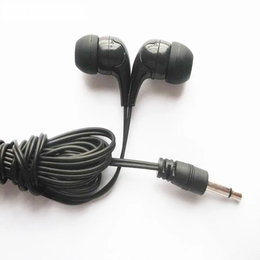 

Bulk Disposable MONO Earphones Cheap Black Earbud For Schools rental cars trains fitness center hoppital 50pack/lot