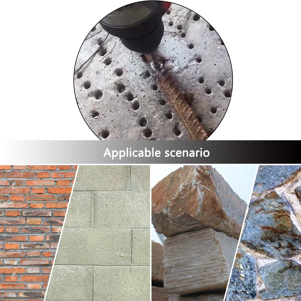 Imagem -06 - Conjunto de Brocas Peças Martelo Elétrico Hss Plus Pontas Cruzadas Cortadores 160 mm para Parede de Concreto Tijolo Alvenaria Brocas mm