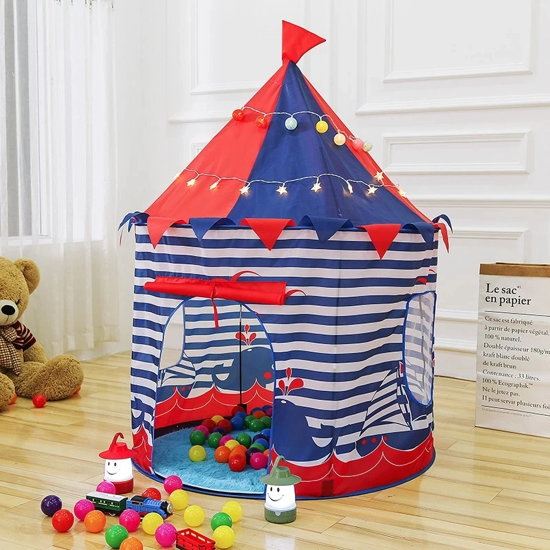 Princess Prince Tent Toys Portable Foldable Folding Tent Children Boy Castle Play House Kids Outdoor Toy Tent Gift