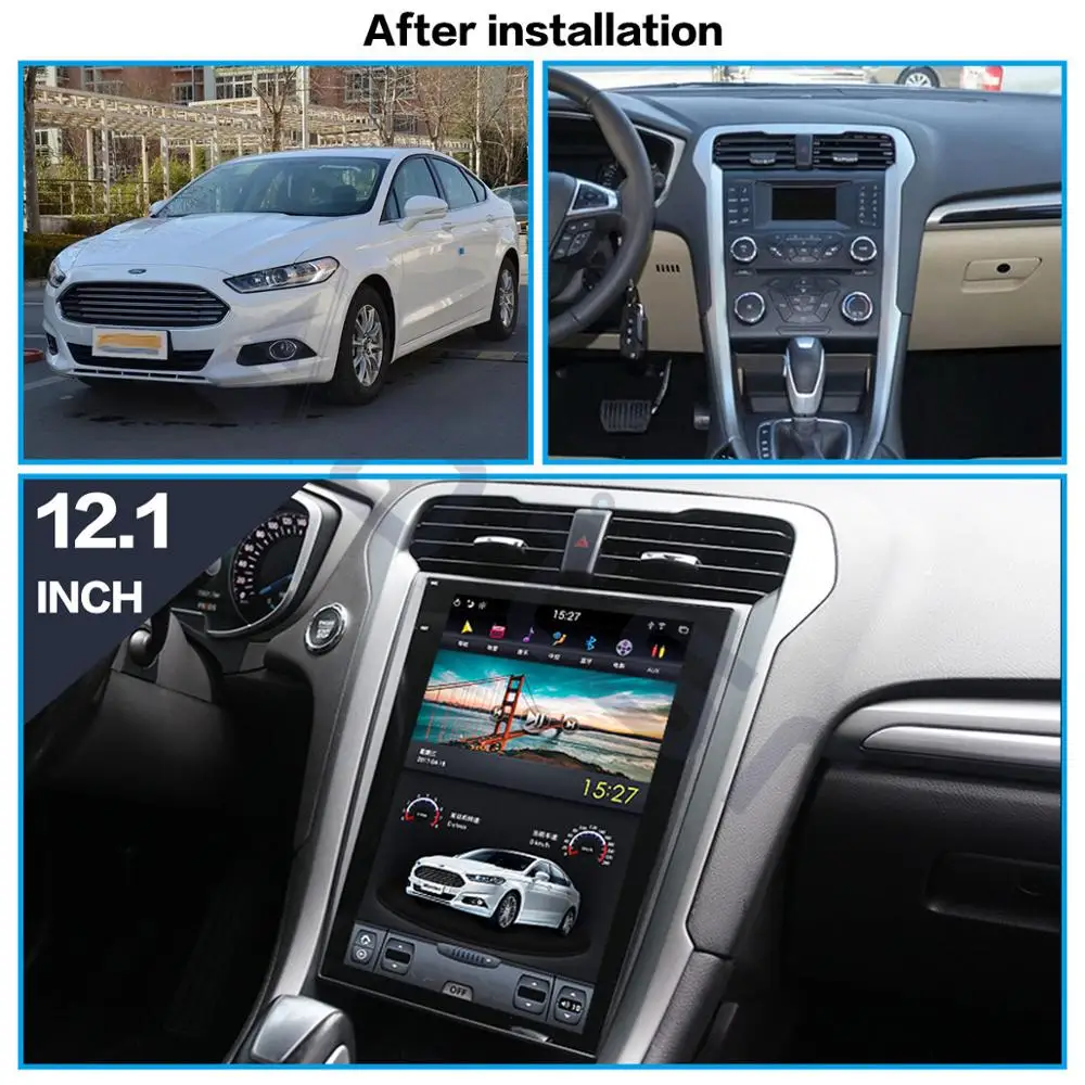 

Aotsr Tesla 12.1“ Vertical screen Android 8.1 Car DVD Multimedia player GPS Navigation For Ford Mondeo 2013-2017 stereo unit