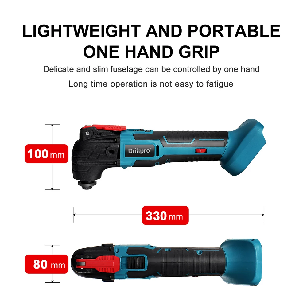 Drillpro Multifunction Oscillating Multi Tools Electric Trimmer Saws Rechargeable Woodworking Tools For Makita 18V Battery